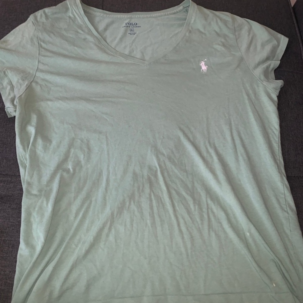 Polo by Ralph Lauren Women's Mint V-Neck Tee